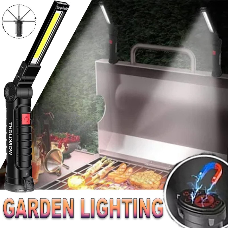 Outdoor Adventures - ポータブル LED 懐中電灯 磁気フック付き 屋外修理作業灯 Type-C