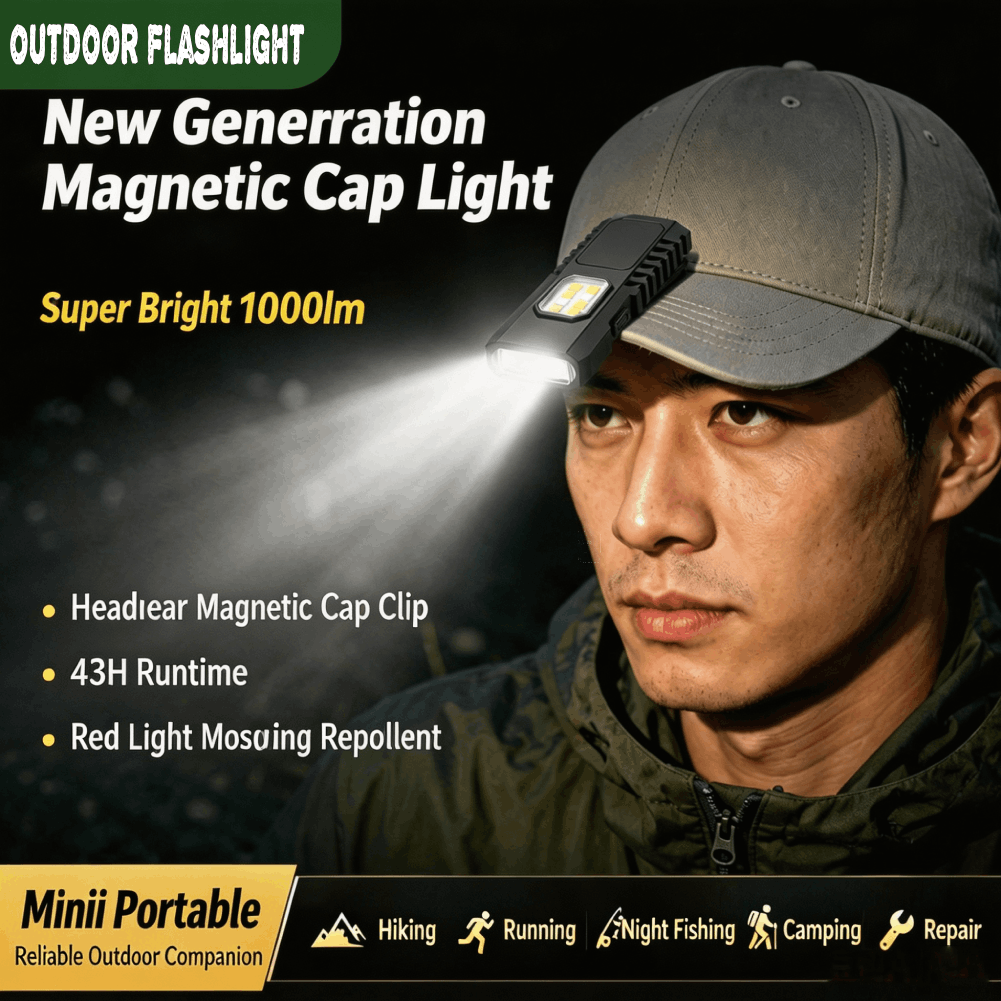 Outdoor Adventures - 多機能USB充電式キーチェーン懐中電灯 ミニCOB作業灯 EDCポケットトーチ キャンプ、ハイキング、緊急用懐中電灯