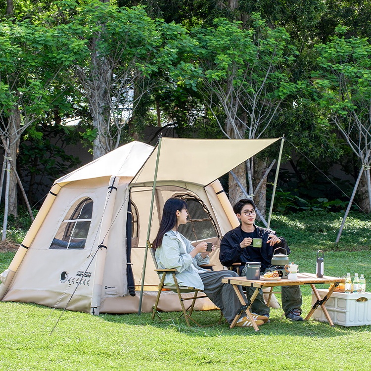 Outdoor Adventure Youtube - TAILI 5.5KG 防水キャンプテント インフレータブルエアチューブ 骨組み不要 強力エアテント