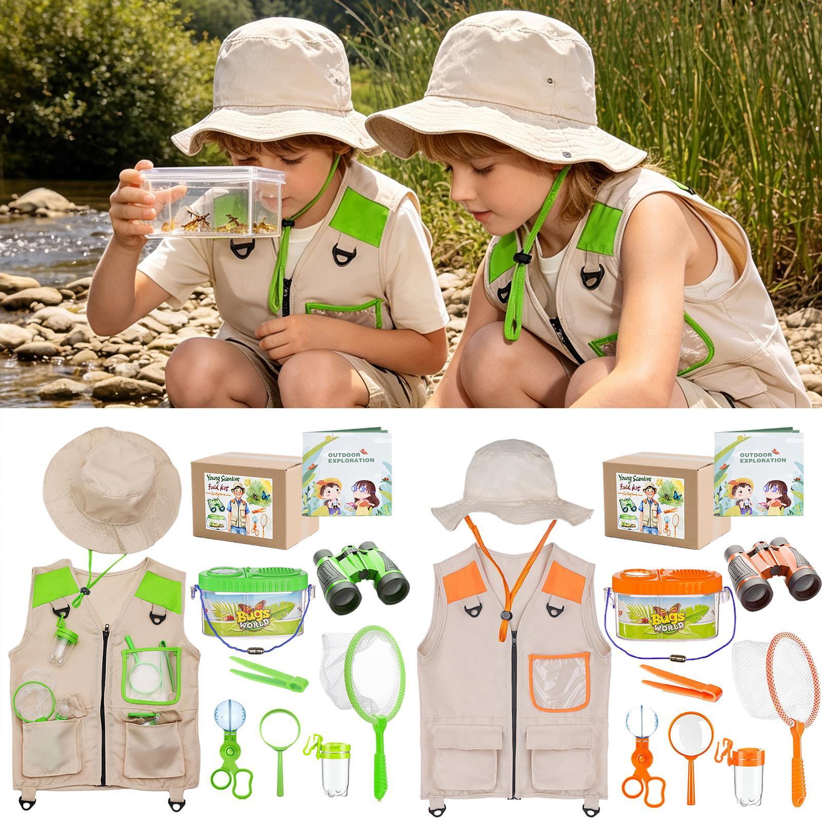 子供用アドベンチャーキット 帽子付き 軽量 通気性 教育玩具 - Outdoor Adventure Kit For Boys のレビューと価格