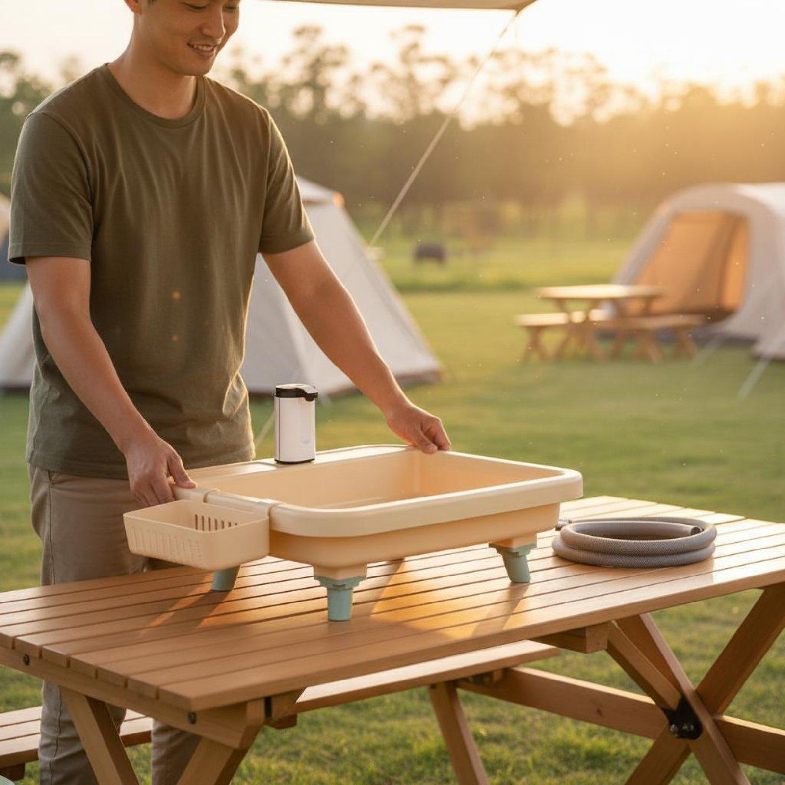 ポータブルキャンプシンク（内蔵蛇口とタイマー機能付き） -  - Outdoor Adventures のレビューと価格
