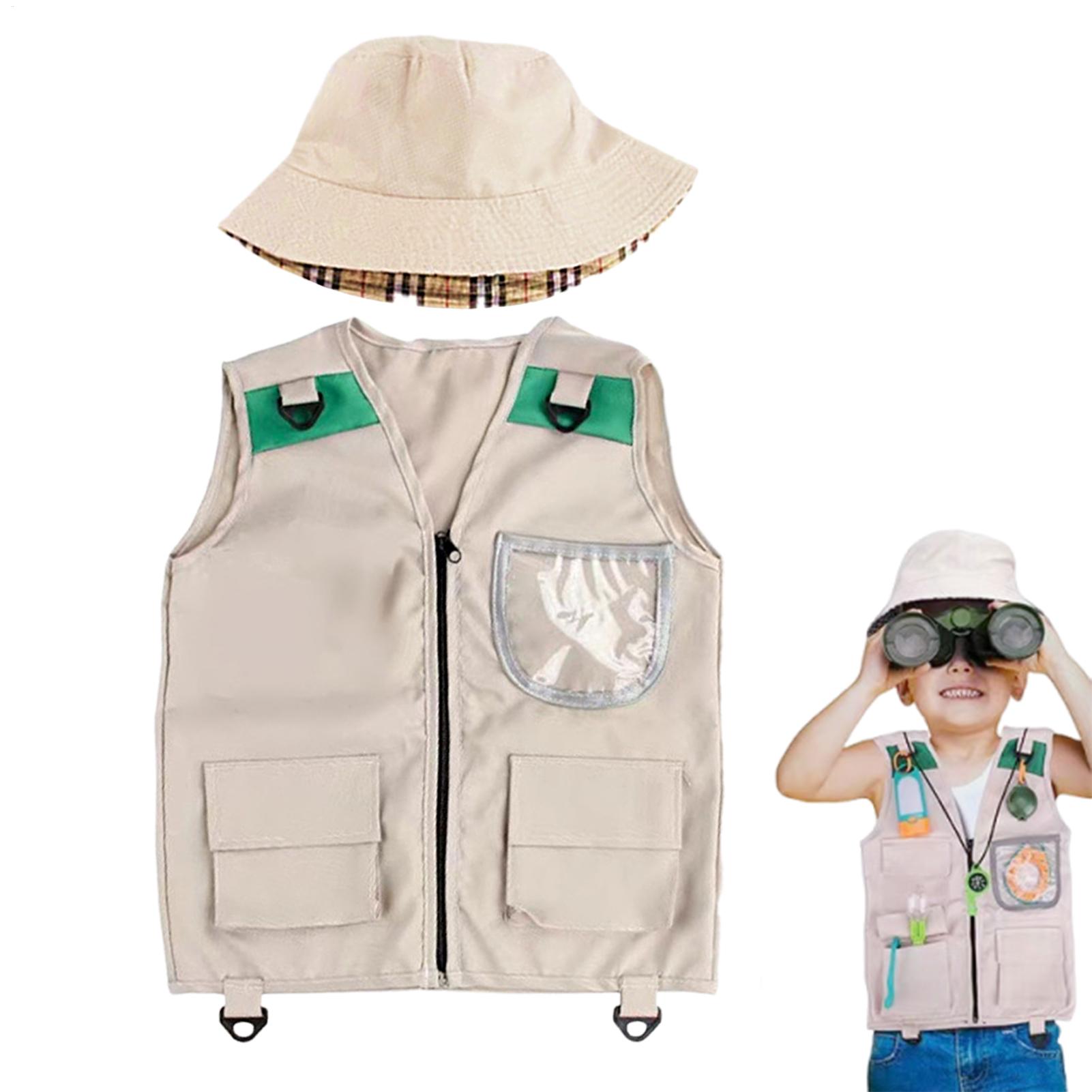サファリキッズアウトドアエクスプローラーキット、カーゴベスト - Outdoor Adventure Kit For Boys のレビューと価格