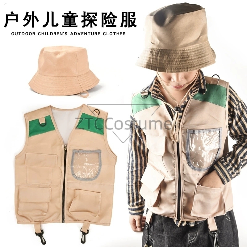 キッズエクスプローラーベスト＆ハットコスチュームサファリカー - Outdoor Adventure Kit For Boys のレビューと価格