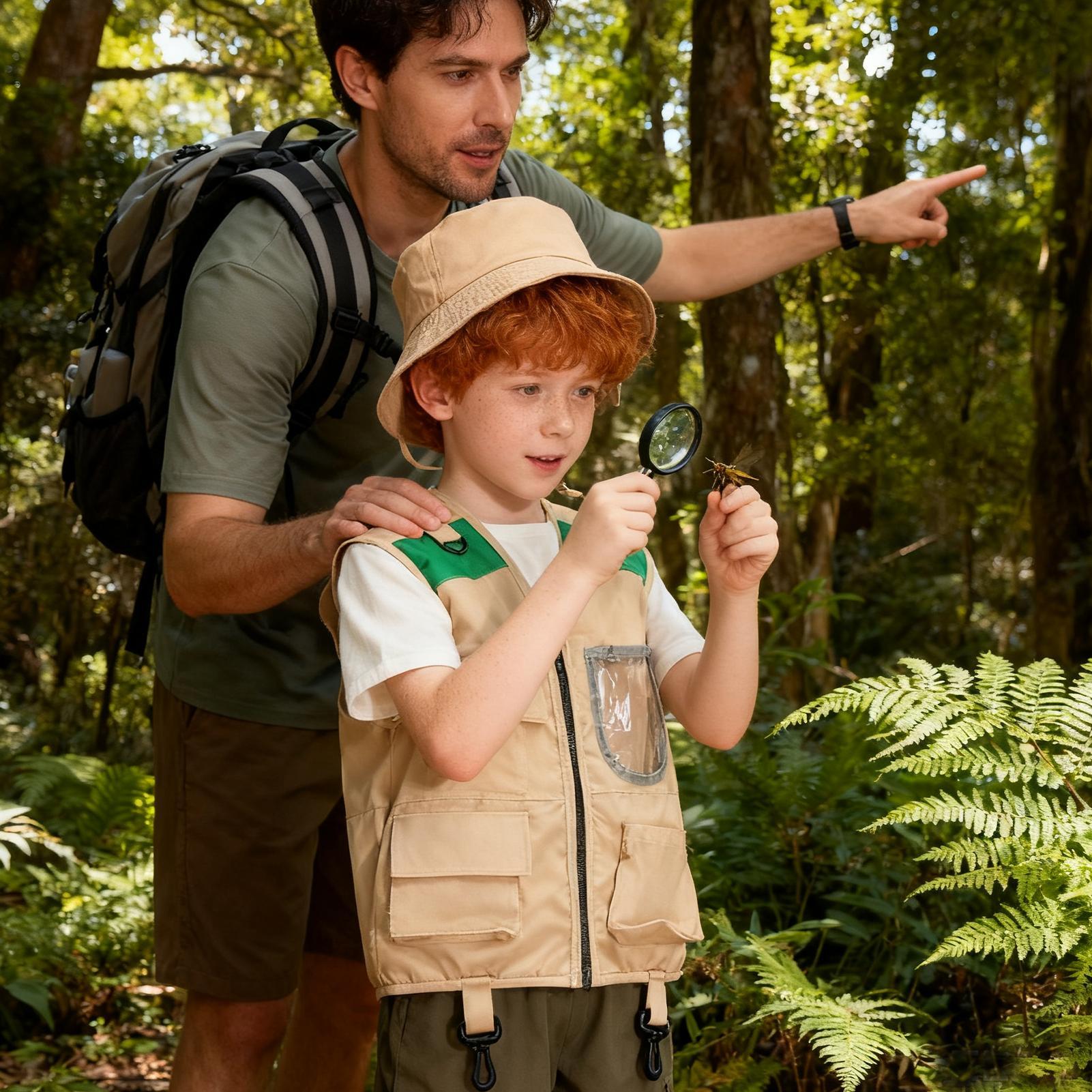キッズエクスプローラーベストと帽子 ハロウィンコスプレキット - Outdoor Adventure Kit For Boys のレビューと価格