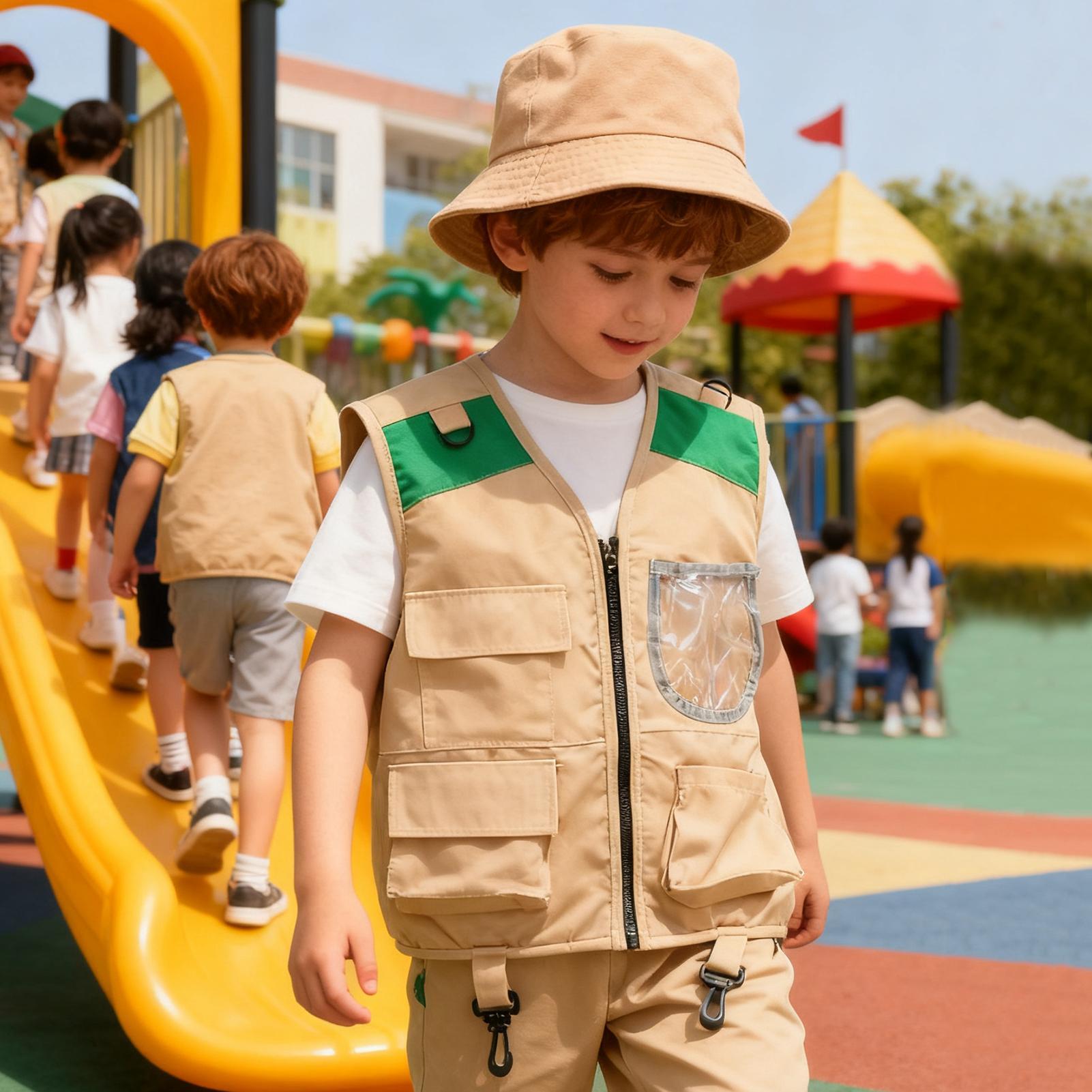 キッズエクスプローラーベストと帽子 ハロウィンコスプレキット - Outdoor Adventure Kit For Boys のレビューと価格