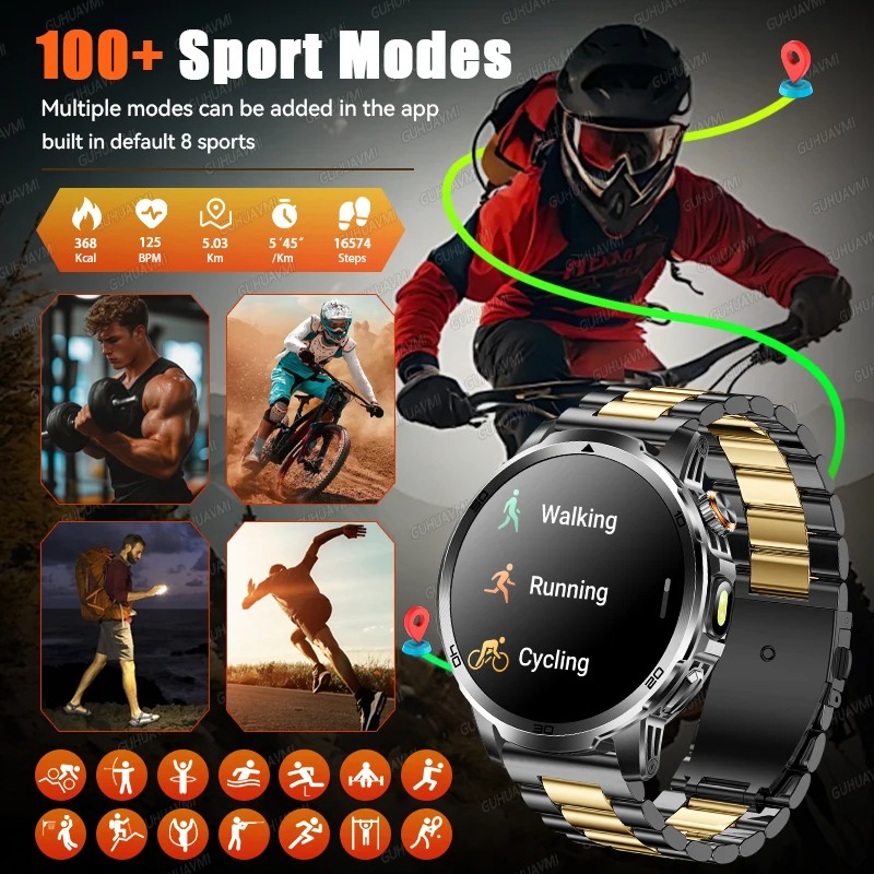 新型ミリタリーアドベンチャースマートウォッチ メンズ 100 - Outdoor Adventure For Adults のレビューと価格