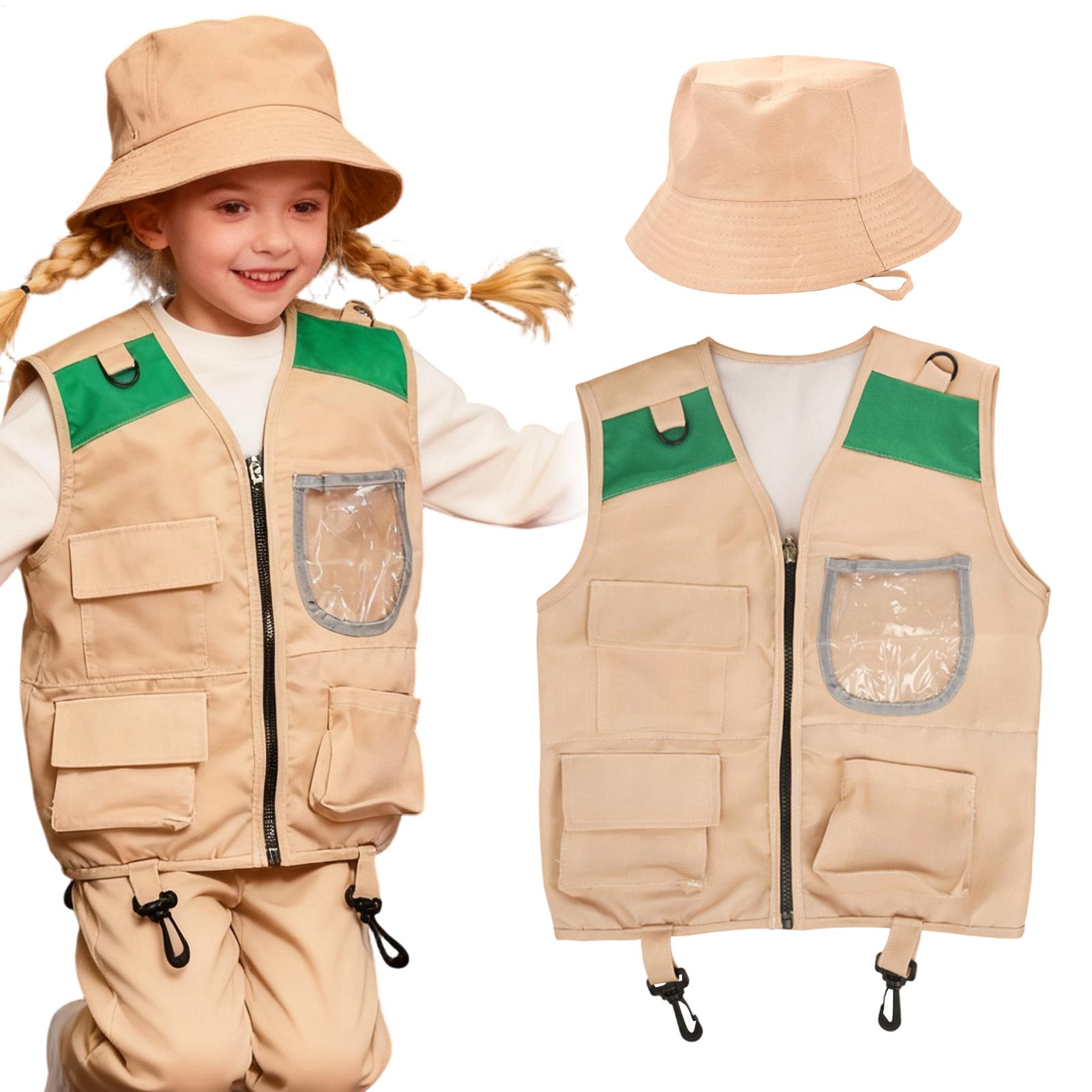 キッズエクスプローラーベストと帽子コスチューム、サファリカー - Outdoor Adventure Kit For Boys のレビューと価格
