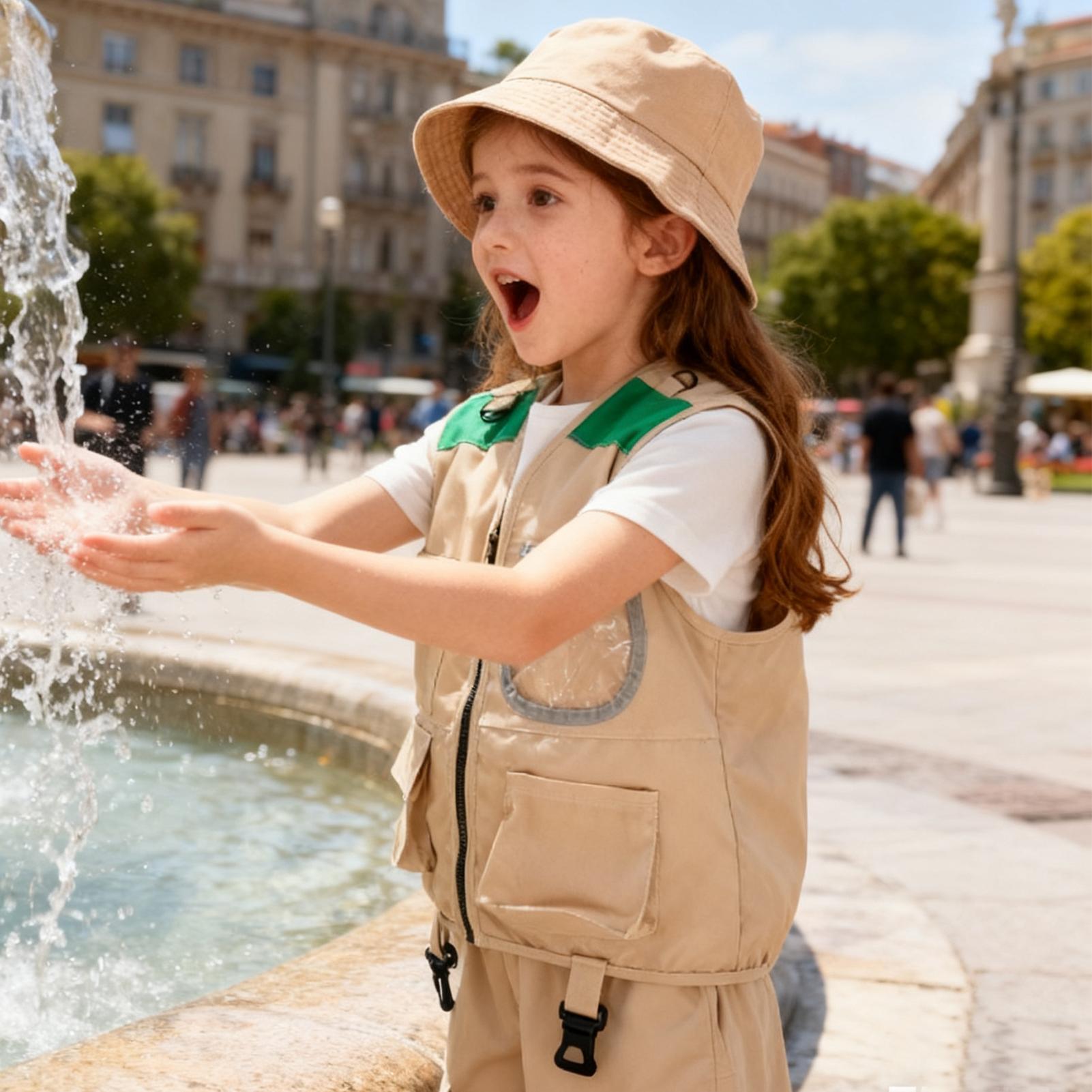 キッズエクスプローラーベストと帽子コスチューム、サファリカー - Outdoor Adventure Kit For Boys のレビューと価格