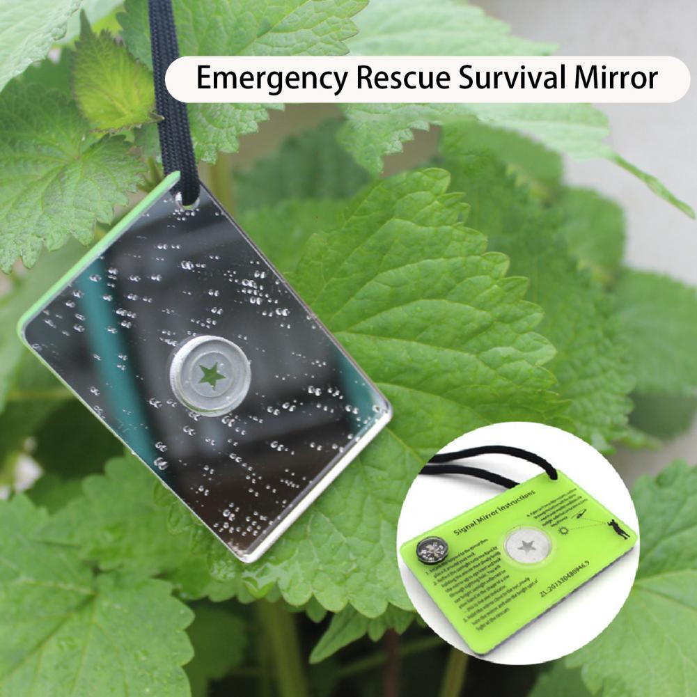信号ミラー コンパスホイッスルストラップ付き ポータブルアク - Signal Mirror Rescue のレビューと価格