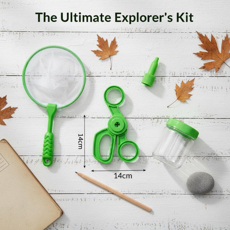 子供用昆虫探検セット 昆虫はさみクリップとネット付き 屋外自 - Outdoor Adventure Learning のレビューと価格