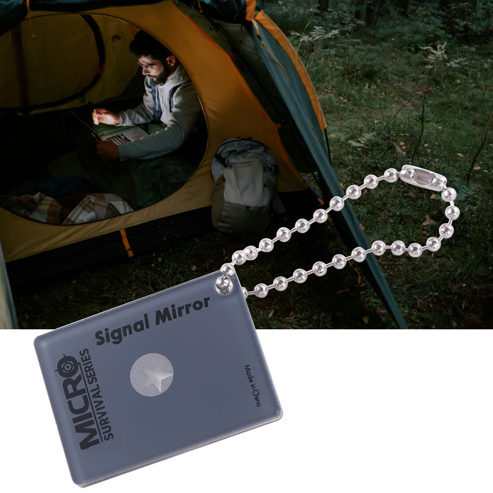 携帯用反射式屋外信号ミラー 多機能実用救助ミラー アクリル製 - Signal Mirror Rescue のレビューと価格