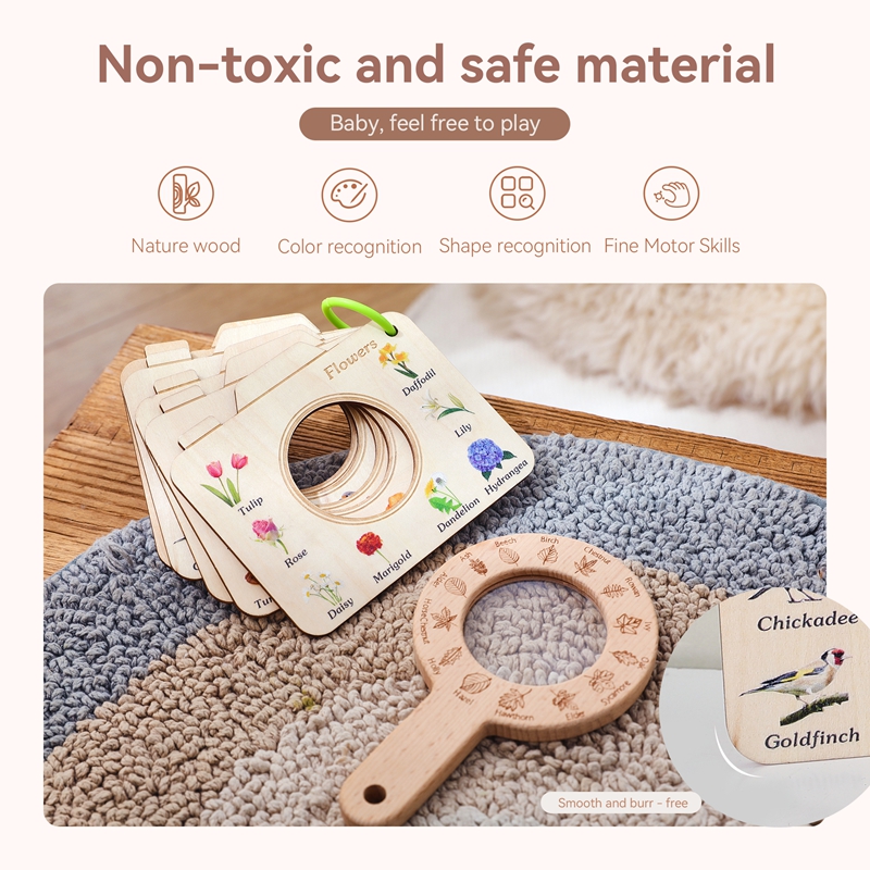 木製拡大鏡屋外玩具モンテッソーリ教育玩具赤ちゃん用夏の森冒険 - Outdoor Adventure Learning のレビューと価格