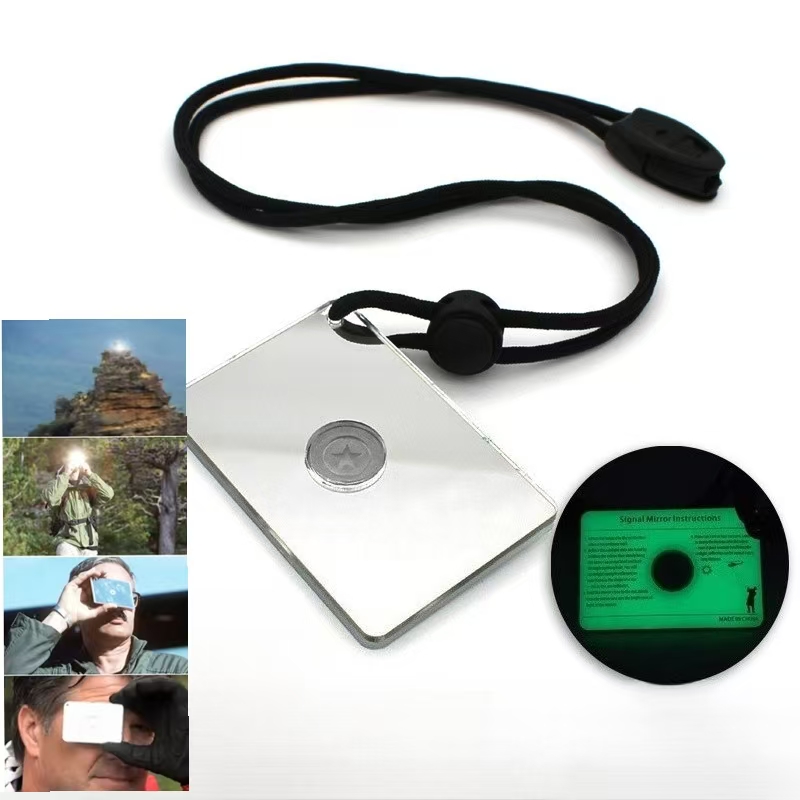長方形緊急ミラー多機能救命ボート緊急救助信号ミラーホイッスル - Signal Mirror Rescue のレビューと価格