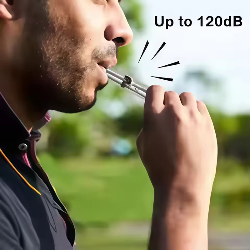新しいチタン製緊急サバイバルホイッスル（ランヤード付き） - - Outdoor Adventure Youtube のレビューと価格