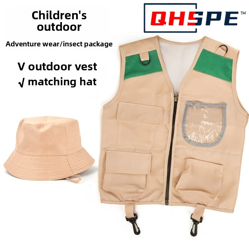 キッズエクスプローラーベスト＆ハットコスチュームサファリカー - Outdoor Adventure Kit For Boys のレビューと価格
