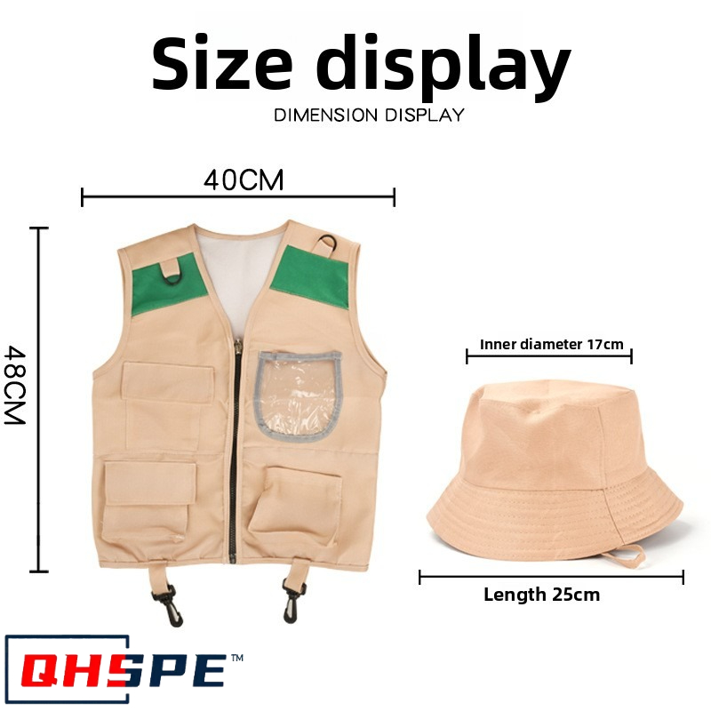 キッズエクスプローラーベスト＆ハットコスチュームサファリカー - Outdoor Adventure Kit For Boys のレビューと価格
