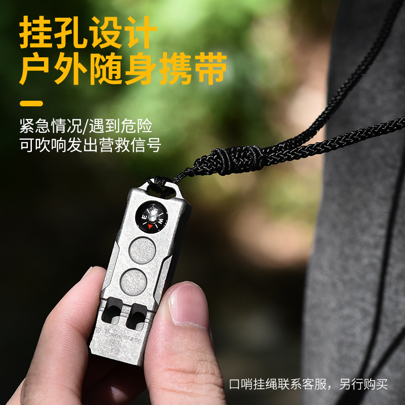 コンパスサバイバルダブルチューブホイッスル、チタン合金、アウ - Outdoor Adventure Youtube のレビューと価格